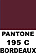 PANTONE 195 C BORDEAUX
